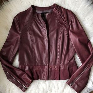 BCBG MAXAZRIA 100% Leather Jacket Size Large